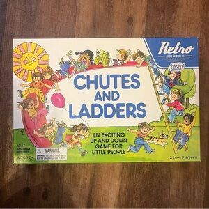 Hasbro Retro Series Chutes and Ladders Game - Blue and Green